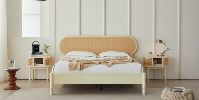 מיטה דגם נטע בגוון שמנת + מזרן מתנה