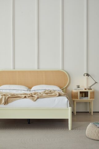 מיטה דגם נטע בגוון שמנת + מזרן מתנה