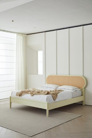 מיטה דגם נטע בגוון שמנת + מזרן מתנה