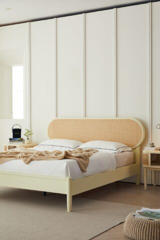 מיטה דגם נטע בגוון שמנת + מזרן מתנה