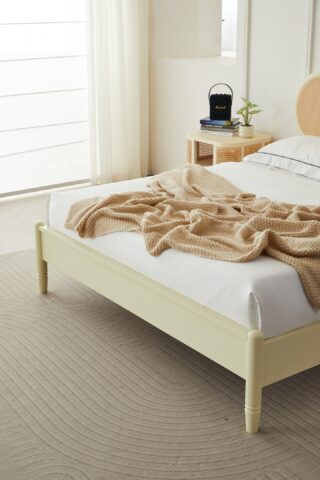 מיטה דגם נטע בגוון שמנת + מזרן מתנה