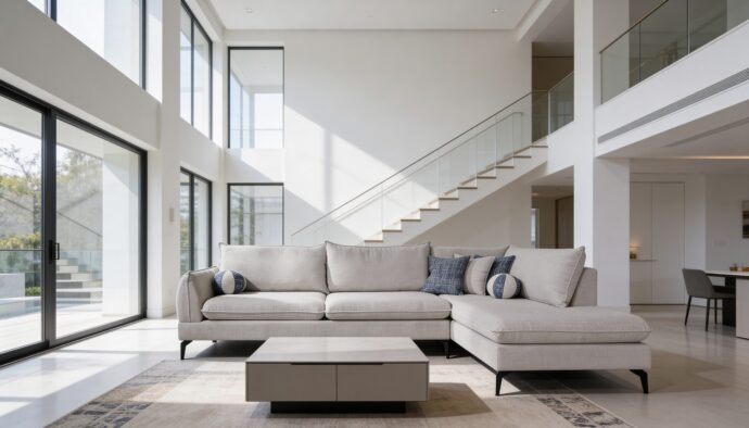 סלון דגם במבו 300/200 ס״מ בגוון שמנת