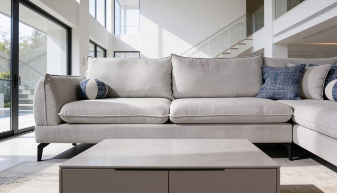 סלון דגם במבו 300/200 ס״מ בגוון שמנת