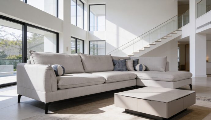 סלון דגם במבו 300/200 ס״מ בגוון שמנת