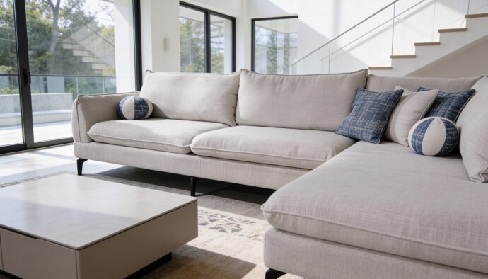 סלון דגם במבו 300/200 ס״מ בגוון שמנת