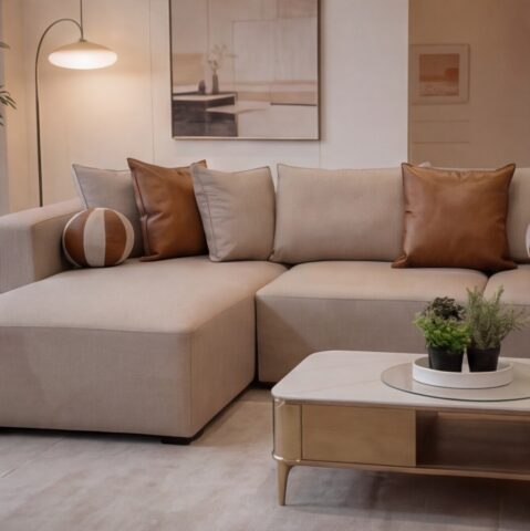 סלון דגם ראם 300/200 ס״מ בגוון סהרה