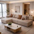 סלון דגם ראם 300/200 ס״מ בגוון סהרה