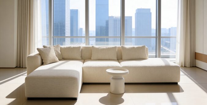 סלון דגם ראם 300/200 ס״מ בגוון שמנת