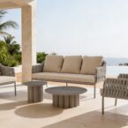 פינת ישיבה דגם לאונרדו בגוון אבן