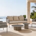 פינת ישיבה דגם לאונרדו בגוון אבן