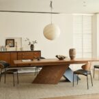 שולחן דגם 'כפיר' בגוון אגוז