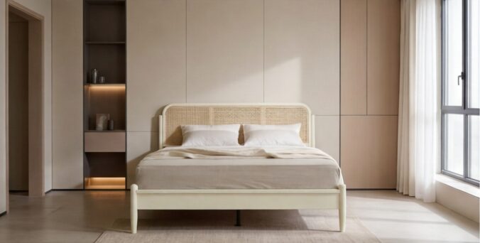 Cama modelo Tabor creme + colchão grátis Cama modelo Tabor creme + colchão grátis