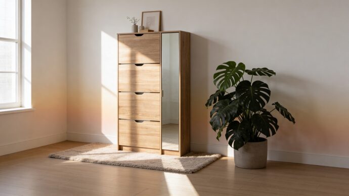 ארון נעליים דגם אילן בגוון אלון