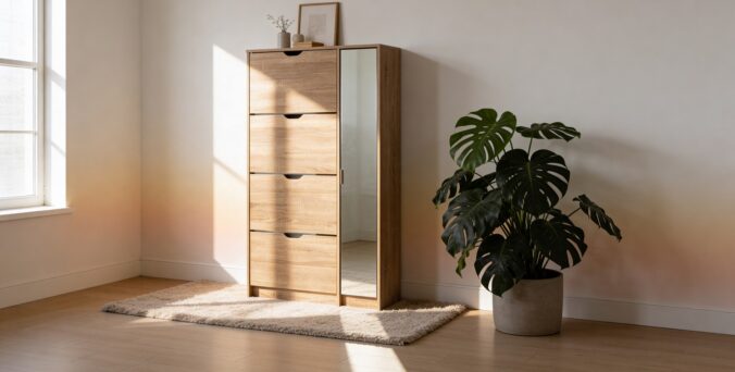 ארון נעליים דגם אילן בגוון אלון