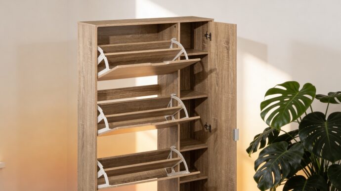 ארון נעליים דגם אילן בגוון אלון