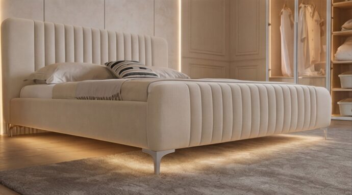 חדר שינה יוקרתי – מיטה גאיה + ארון יהלום