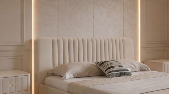חדר שינה יוקרתי – מיטה גאיה + ארון יהלום