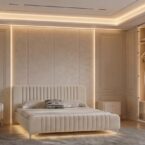 חדר שינה יוקרתי – מיטה גאיה + ארון יהלום