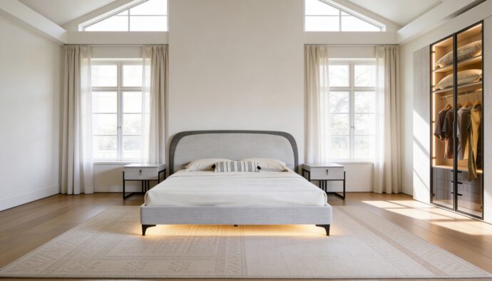 חדר שינה יוקרתי – מיטה ונציה + ארון שירן