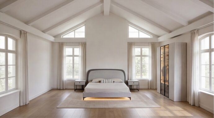 חדר שינה יוקרתי – מיטה ונציה + ארון שירן