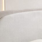 מיטה דגם ונציה - שמנת FABRIC + ארגז מצעים ומזרן מתנה