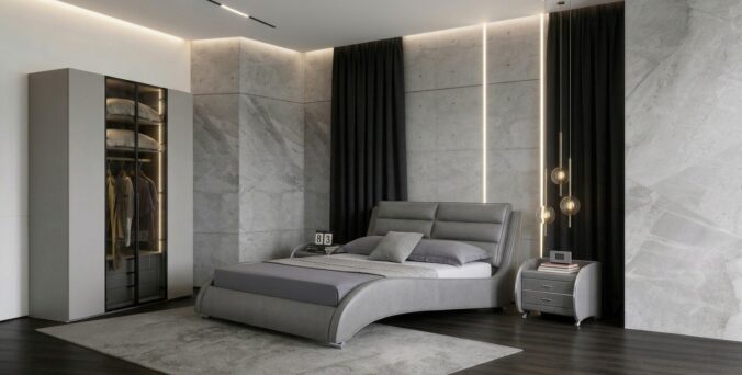 חדר שינה יוקרתי – מיטת טקסס + ארון שירן