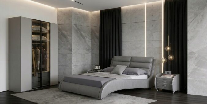 חדר שינה יוקרתי – מיטת טקסס + ארון שירן
