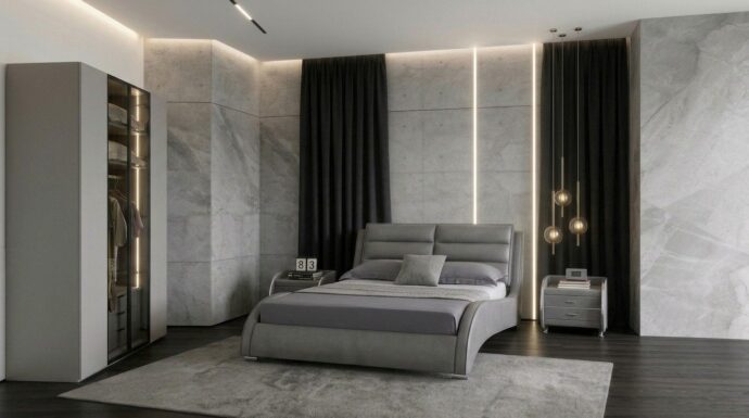 חדר שינה יוקרתי – מיטת טקסס + ארון שירן