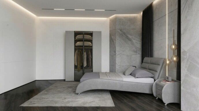 חדר שינה יוקרתי – מיטת טקסס + ארון שירן