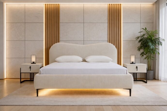 מיטה דגם מעיין - שמנת + מזרן מתנה