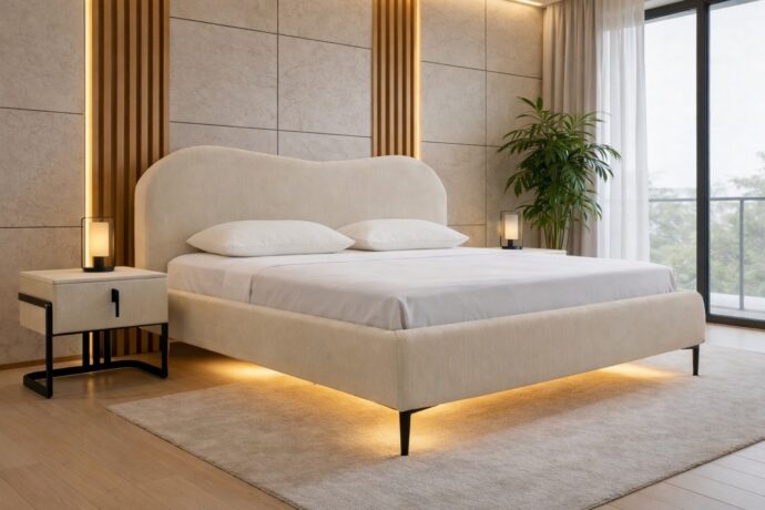 מיטה דגם מעיין - שמנת + מזרן מתנה