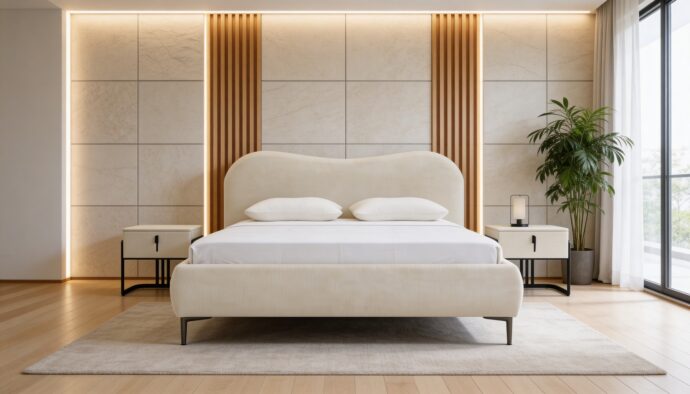 מיטה דגם מעיין - שמנת + מזרן מתנה