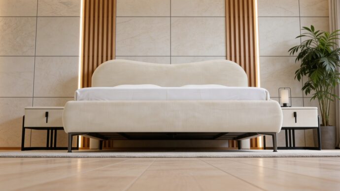 מיטה דגם מעיין - שמנת + מזרן מתנה