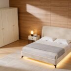 חדר שינה יוקרתי – מיטת מרסיי + ארון אופל