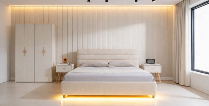 חדר שינה יוקרתי – מיטה עדן + ארון בראשית