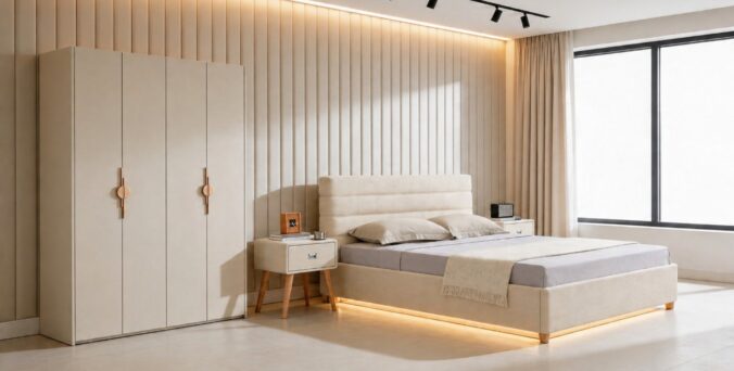 חדר שינה יוקרתי – מיטה עדן + ארון בראשית