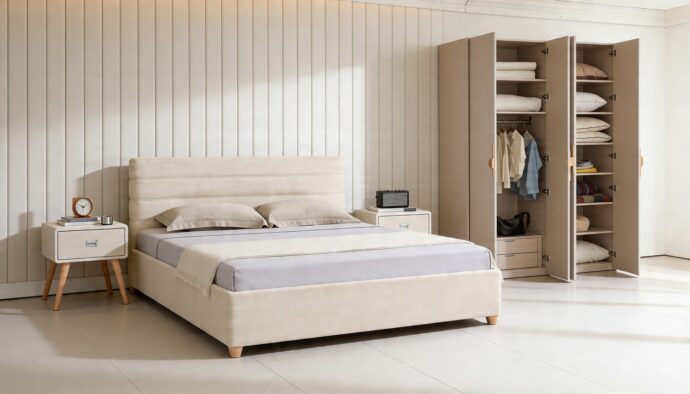 חדר שינה יוקרתי – מיטה עדן + ארון בראשית