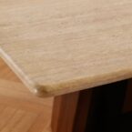 שולחן דגם 'כפיר' בגוון אגוז + שמנת